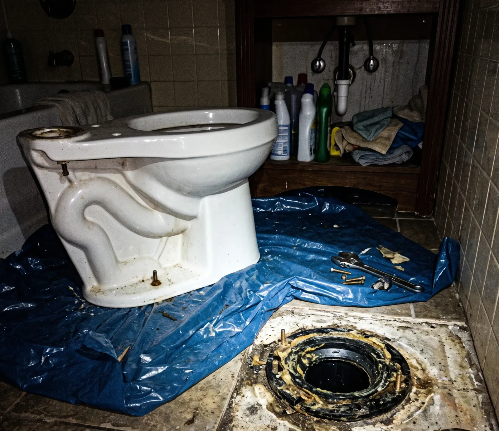 Evaporative Cooler Overflow water damage in Tempe, AZ